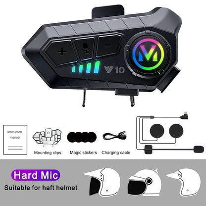 Motorcycle Bluetooth Helmet Headset Waterproof HandsFree Earphone 8