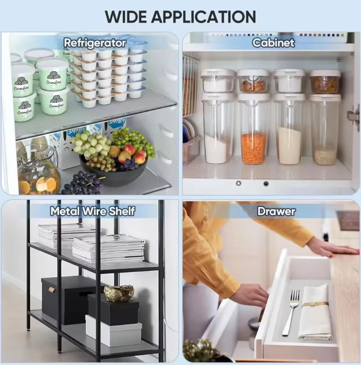 EVA Kitchen Cabinet Liners  Waterproof OilProof NonAdhesive Fridge  Drawer Mat  Thickened NonSlip C 5