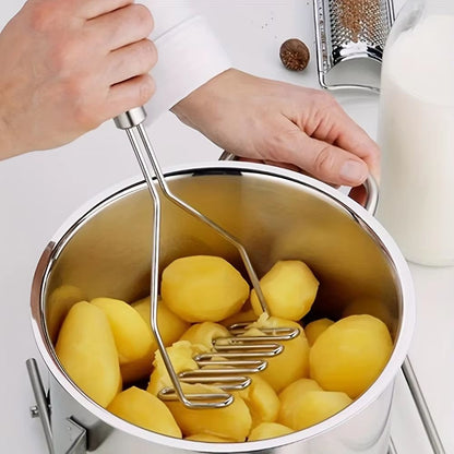 Stainless Steel Wave Potato Masher | Durable Kitchenware for Vegetables & Fruit Puree