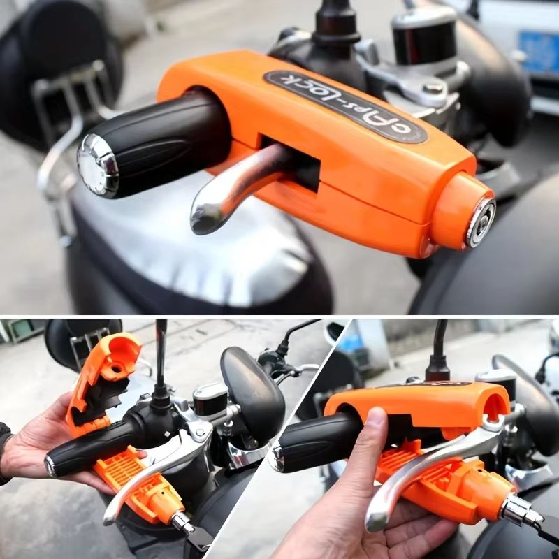 HeavyDuty AntiTheft Brake Lever Lock For Bikes Scooters  Motorcycles  Durable ABS Lock With Easy Ca 4