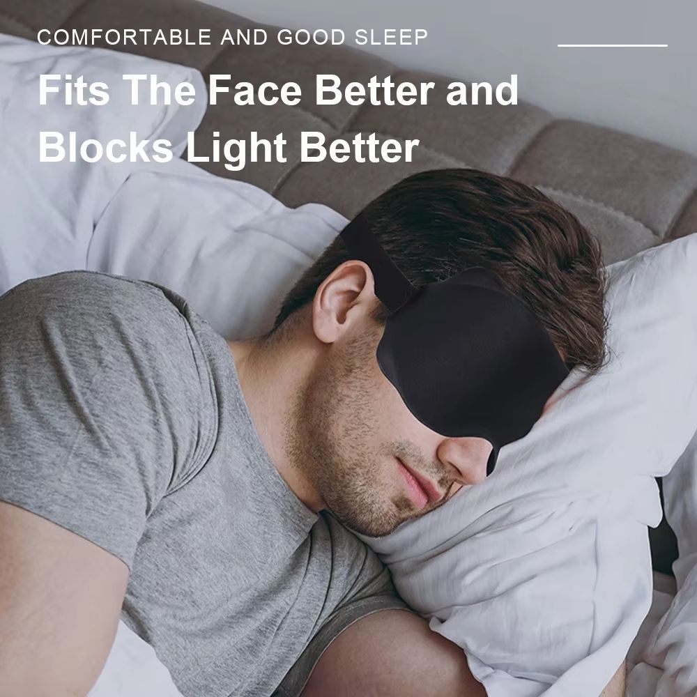 3D Sleeping Mask Block Out Light  Soft Padded Sleep Mask For Eyes  Slaapmasker Eye Shade Blindfold  4