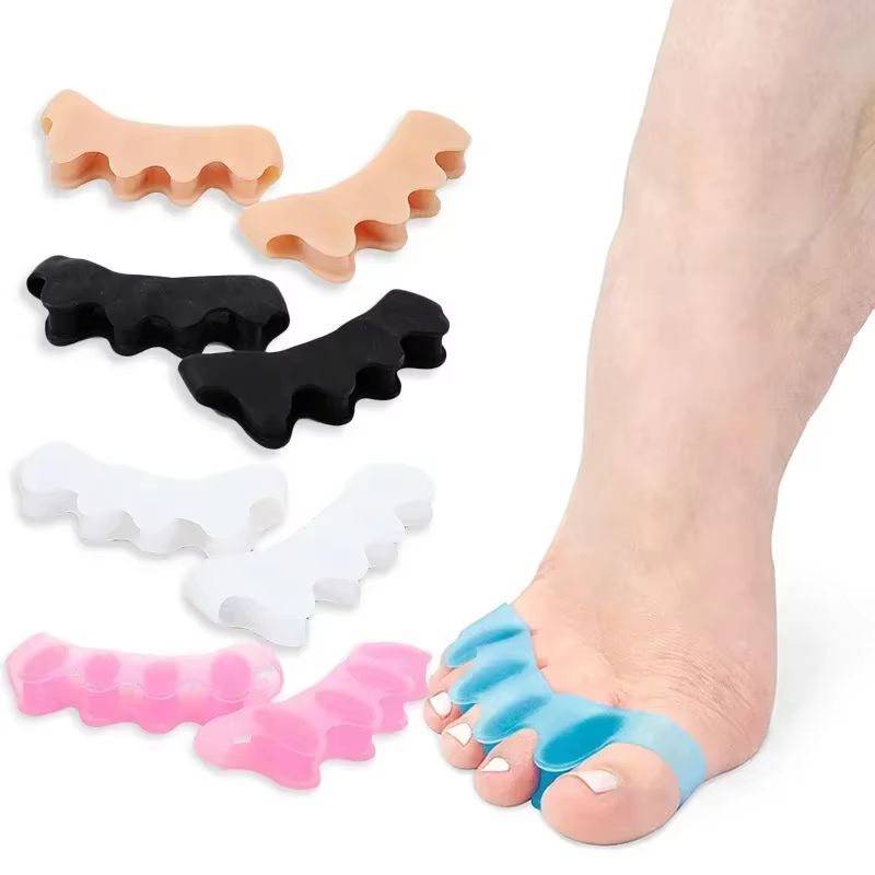 Silicone Toe Separator Finger Spacer | Flexible Toe Straightener for Hammer, Valgus & Foot Care