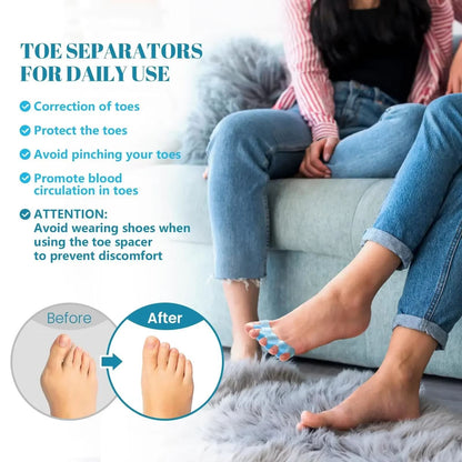 Silicone Toe Separator Finger Spacer  Flexible Toe Straightener For Hammer Valgus  Foot Care 3