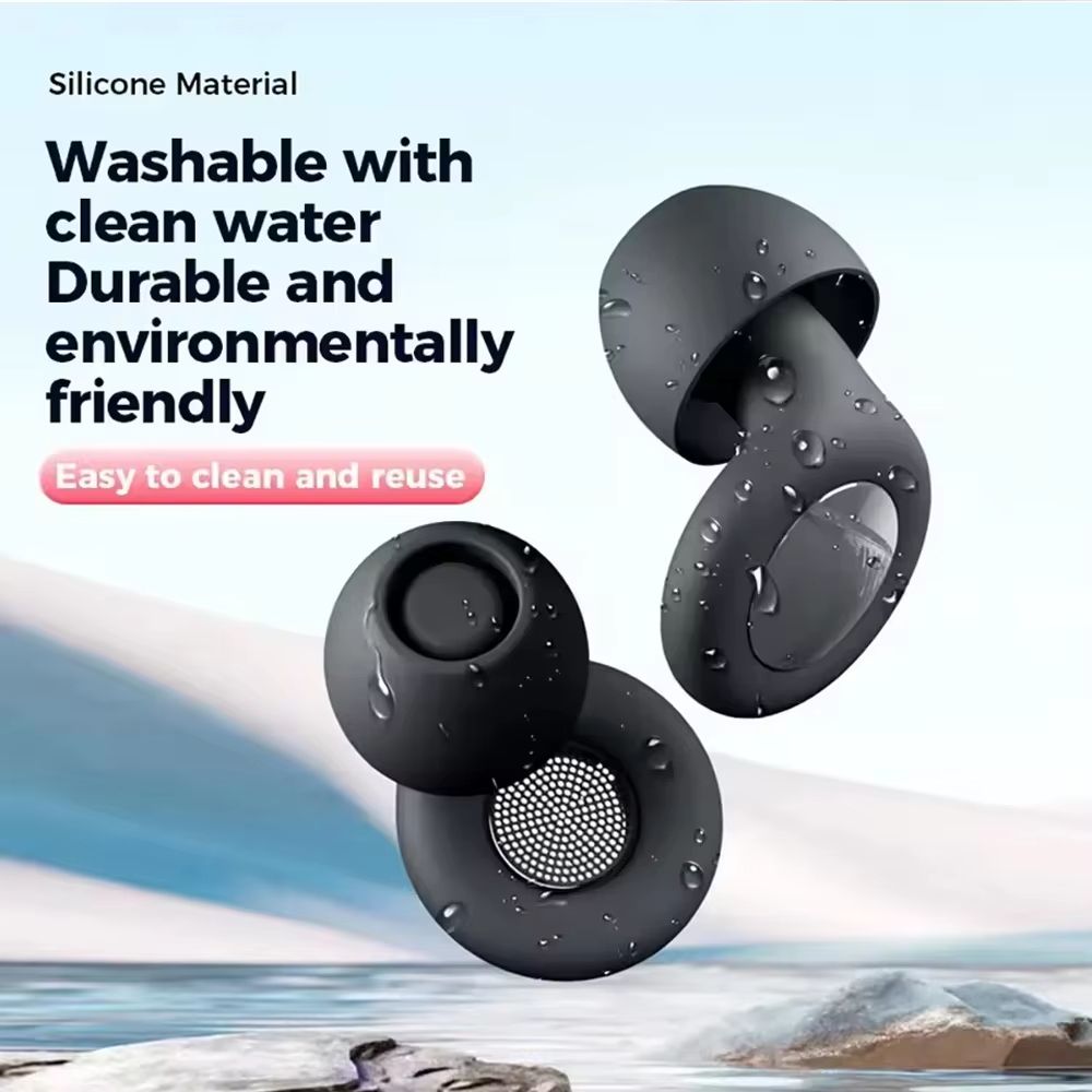 Silicone Ear Plugs For Sleeping  Swimming  NoiseReduction Waterproof Ear Plug Set 4