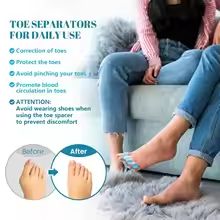 Silicone Finger  Toe Protector  Flexible Toe Separators Straighteners  Bunion Pain Relief FootCare  2