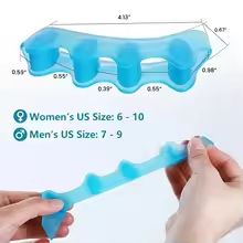 Silicone Finger  Toe Protector  Flexible Toe Separators Straighteners  Bunion Pain Relief FootCare  3