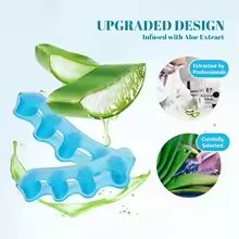 Silicone Finger  Toe Protector  Flexible Toe Separators Straighteners  Bunion Pain Relief FootCare  4