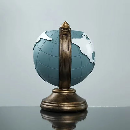 Creative Globe Pen Holder  Resin Desk Organizer For Office  Home Decor 2