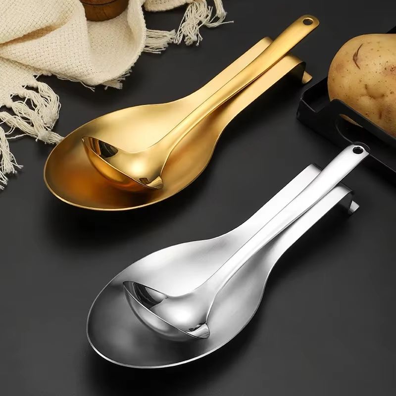 Gold-Plated Thickened Stainless Steel Tableware Spoon Shelf & Buffet Clip Tray | Radium Hotel-Grade Kitchen Utensil Hold