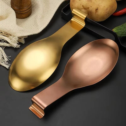 GoldPlated Thickened Stainless Steel Tableware Spoon Shelf  Buffet Clip Tray  Radium HotelGrade Kit 1