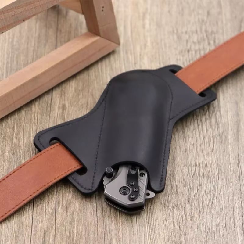 Anti-Scratch Storage Sheath for Folding Flick Knife | Waist Belt Clip Holder & Pocket Knives Pack for Camping