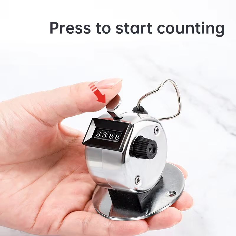 Digital Hand Tally Counter Manual Counting Clicker  4Digit Number Handheld Training Counter For Gol 3