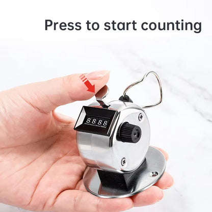 Digital Hand Tally Counter Manual Counting Clicker  4Digit Number Handheld Training Counter For Gol 3