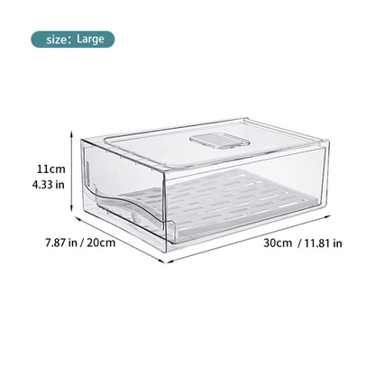 Stackable Refrigerator Organizer Bins  Reusable Food Storage Containers  Fridge Drawer Organizer Fo 7