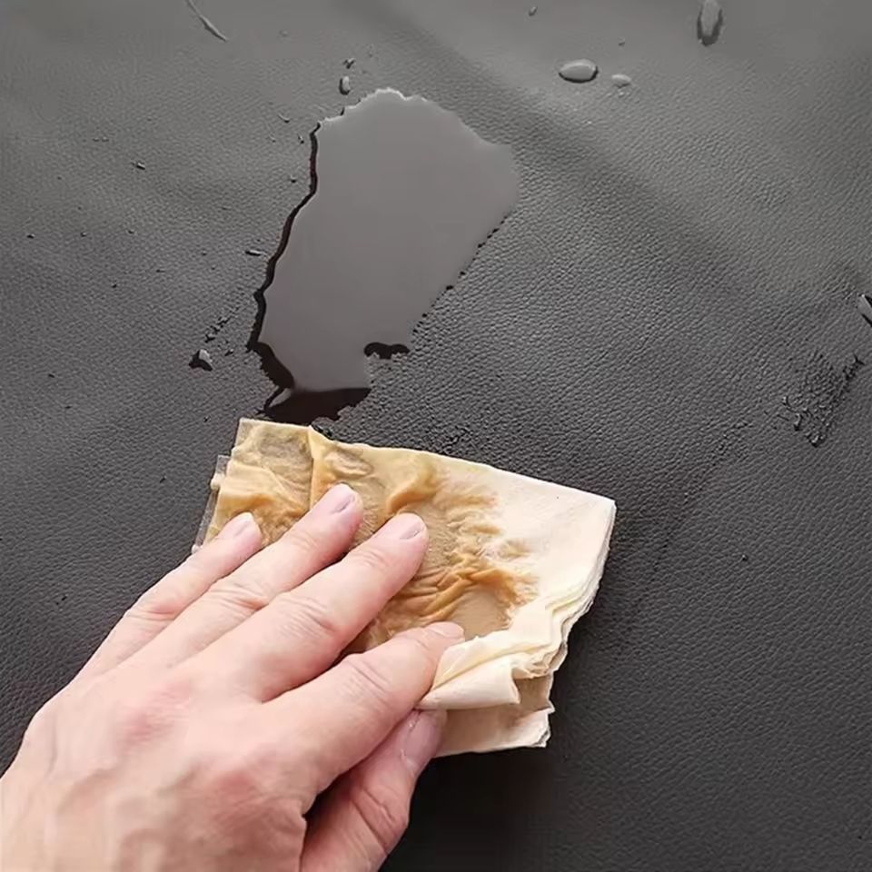Heavy Duty Waterproof PU Leather Apron For Dishwashing And Cleaning 3