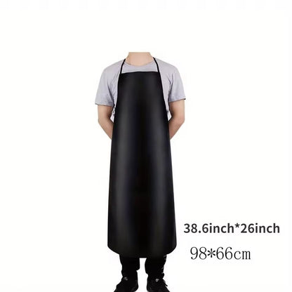 Heavy Duty Waterproof PU Leather Apron For Dishwashing And Cleaning 6
