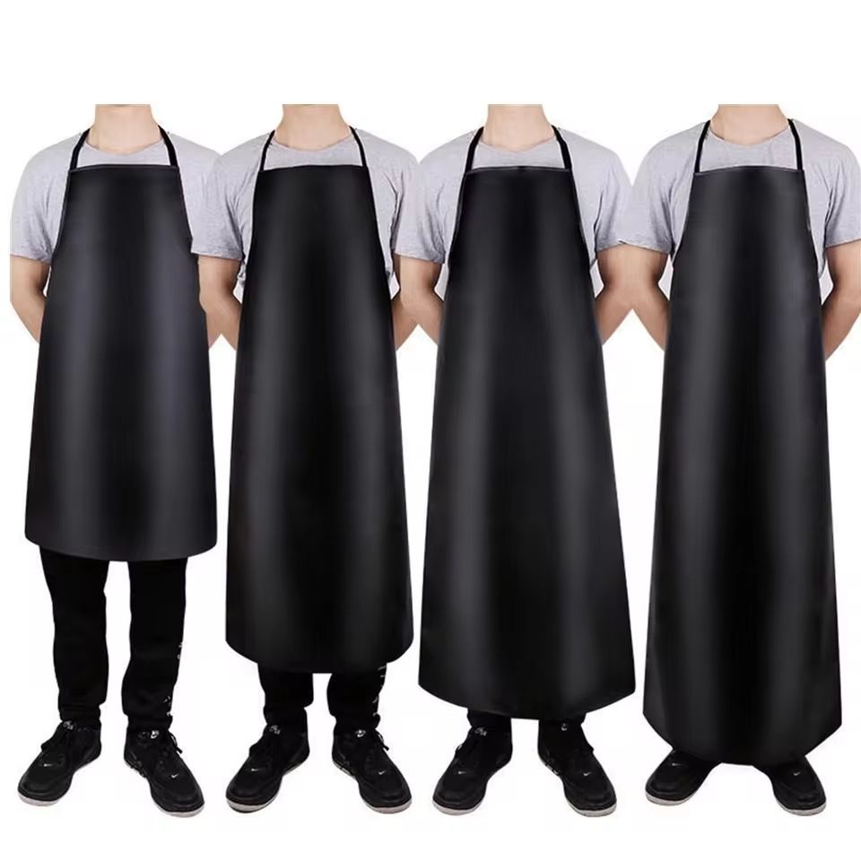 Heavy Duty Waterproof PU Leather Apron For Dishwashing And Cleaning 5