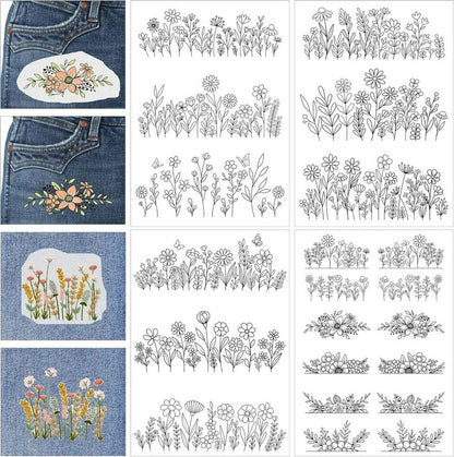 Water Soluble Embroidery Stabilizer Sheets  Stick And Stitch Wash Away Floral And Butterfly Designs 9