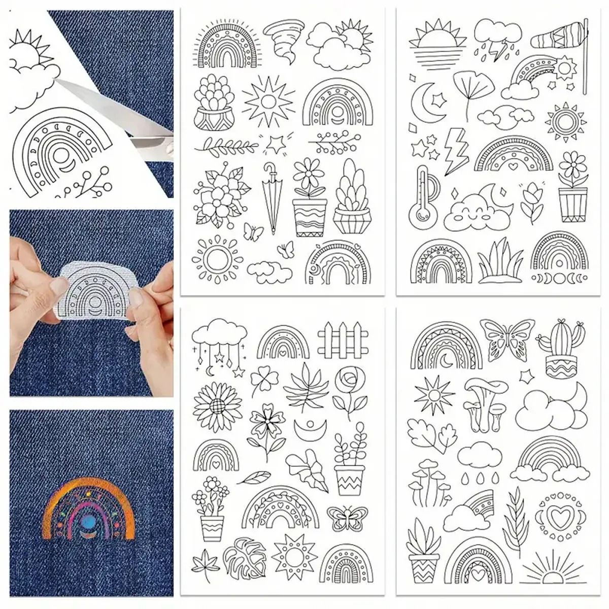Water Soluble Embroidery Stabilizer Sheets  Stick And Stitch Wash Away Floral And Butterfly Designs 10