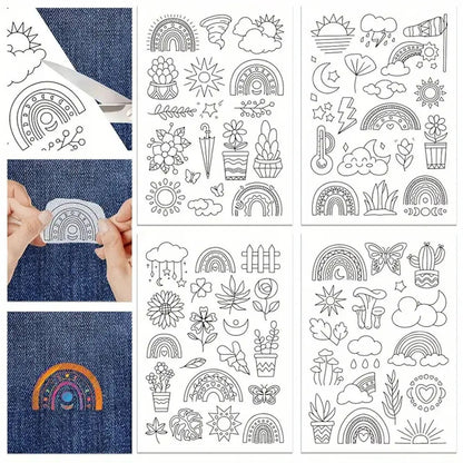 Water Soluble Embroidery Stabilizer Sheets  Stick And Stitch Wash Away Floral And Butterfly Designs 10