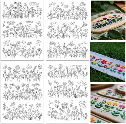 Water Soluble Embroidery Stabilizer Sheets  Stick And Stitch Wash Away Floral And Butterfly Designs 11