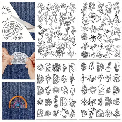 Water Soluble Embroidery Stabilizer Sheets  Stick And Stitch Wash Away Floral And Butterfly Designs 12