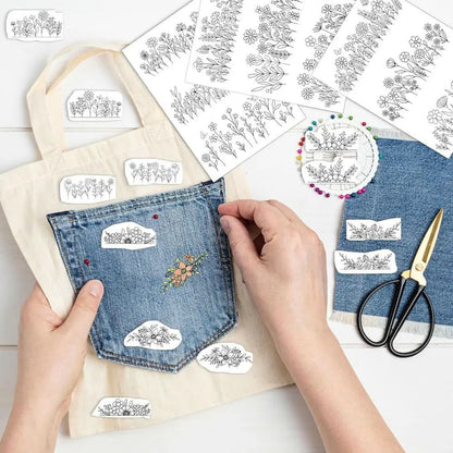 Water Soluble Embroidery Stabilizer Sheets  Stick And Stitch Wash Away Floral And Butterfly Designs 1