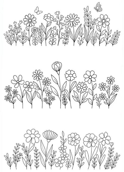 Water Soluble Embroidery Stabilizer Sheets  Stick And Stitch Wash Away Floral And Butterfly Designs 6