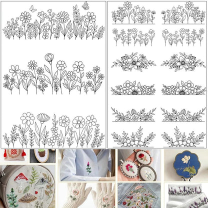 Water Soluble Embroidery Stabilizer Sheets  Stick And Stitch Wash Away Floral And Butterfly Designs 8