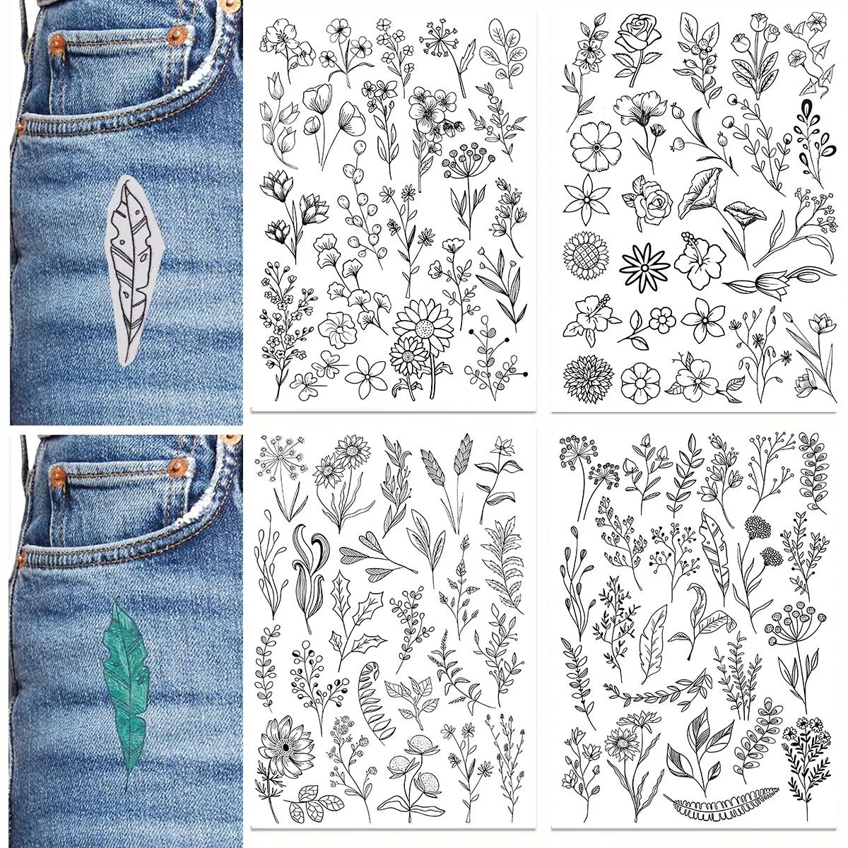 Water Soluble Embroidery Stabilizer Sheets  Stick And Stitch Wash Away Floral And Butterfly Designs 13