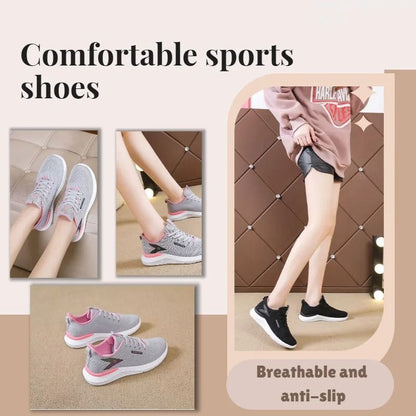 Womens Soft Sole Breathable Sneakers  Lightweight AntiSlip Running And Walking Shoe 3