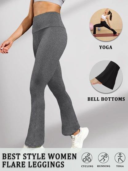 Womens High Waisted Flare Yoga Pants  Super Soft Bell Bottom Leggings With Tummy Control 10