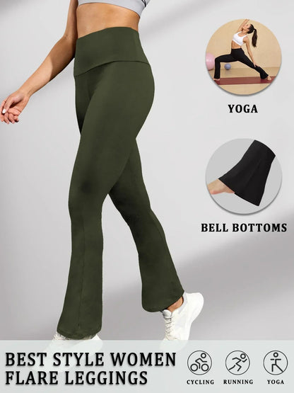 Womens High Waisted Flare Yoga Pants  Super Soft Bell Bottom Leggings With Tummy Control 11