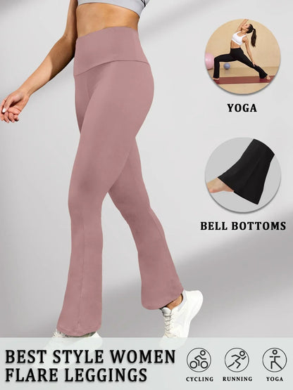 Womens High Waisted Flare Yoga Pants  Super Soft Bell Bottom Leggings With Tummy Control 13