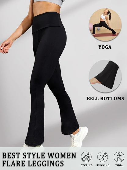 Womens High Waisted Flare Yoga Pants  Super Soft Bell Bottom Leggings With Tummy Control 7