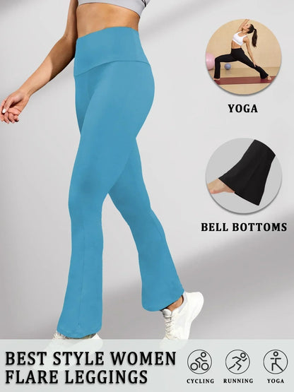 Womens High Waisted Flare Yoga Pants  Super Soft Bell Bottom Leggings With Tummy Control 8