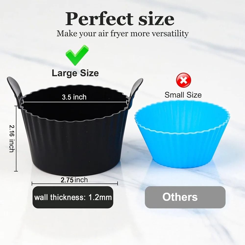 Silicone Egg Poacher And Baking Cup Set  NonStick Food Grade Silicone Cups For Air Fryer Oven And S 3