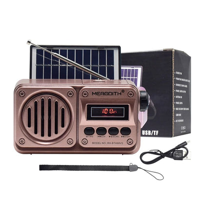 MD 499 Wireless Bluetooth Speaker MP3 FM Radio Solar Charging Emergency Power 6