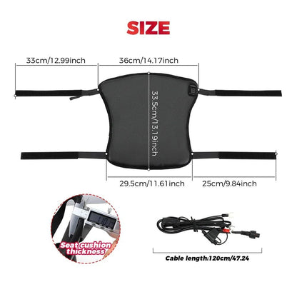 Universal 12V Heated Motorcycle Seat Cushion Winter Warmer 4