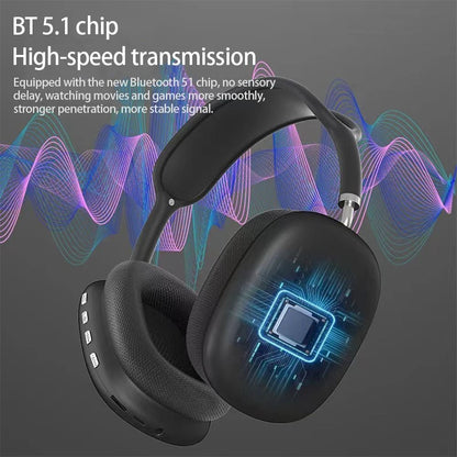 Wireless Bluetooth Headphones Sports Gaming P9 Model With Mic Noise Cancelling 3