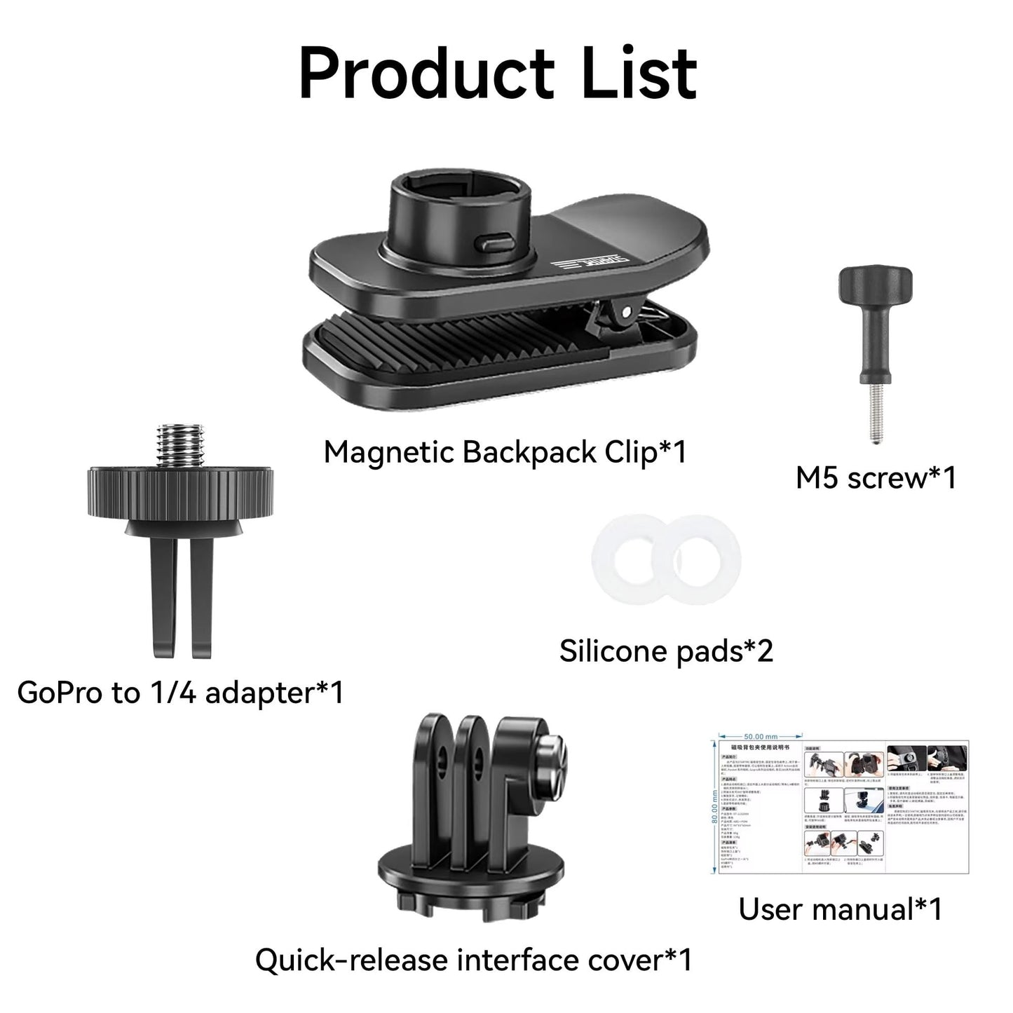 360 Pro Backpack Mount Clip For DJI Osmo Pocket 3 1