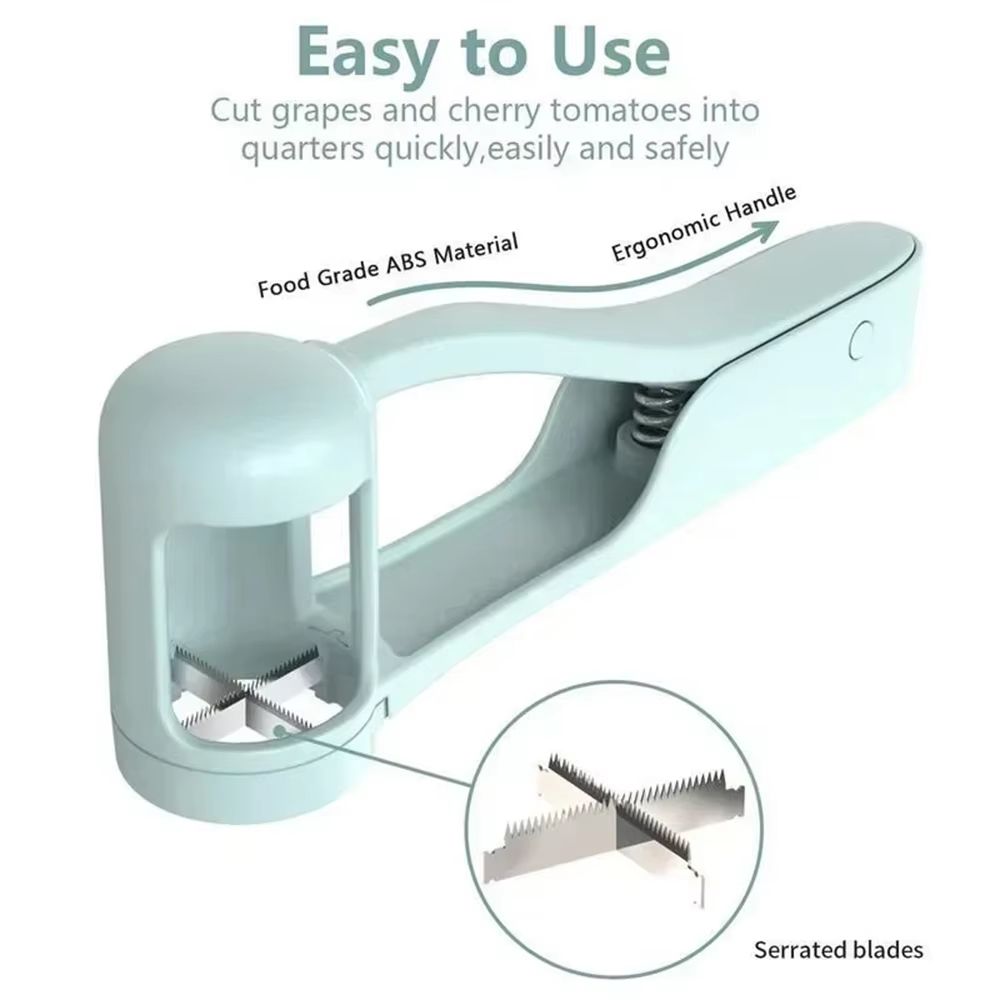 QuickSlice Fruit  Tomato Slicer  Small Kitchen Gadget For Grape Cherry Tomato  Baby Snacks 1