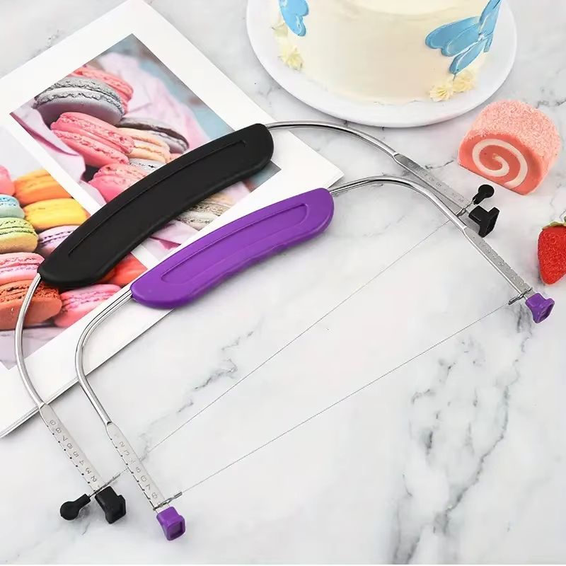 Precision Bake Adjustable Cake Leveler  Stainless Steel Wire Cake Slicer  Cutter 4