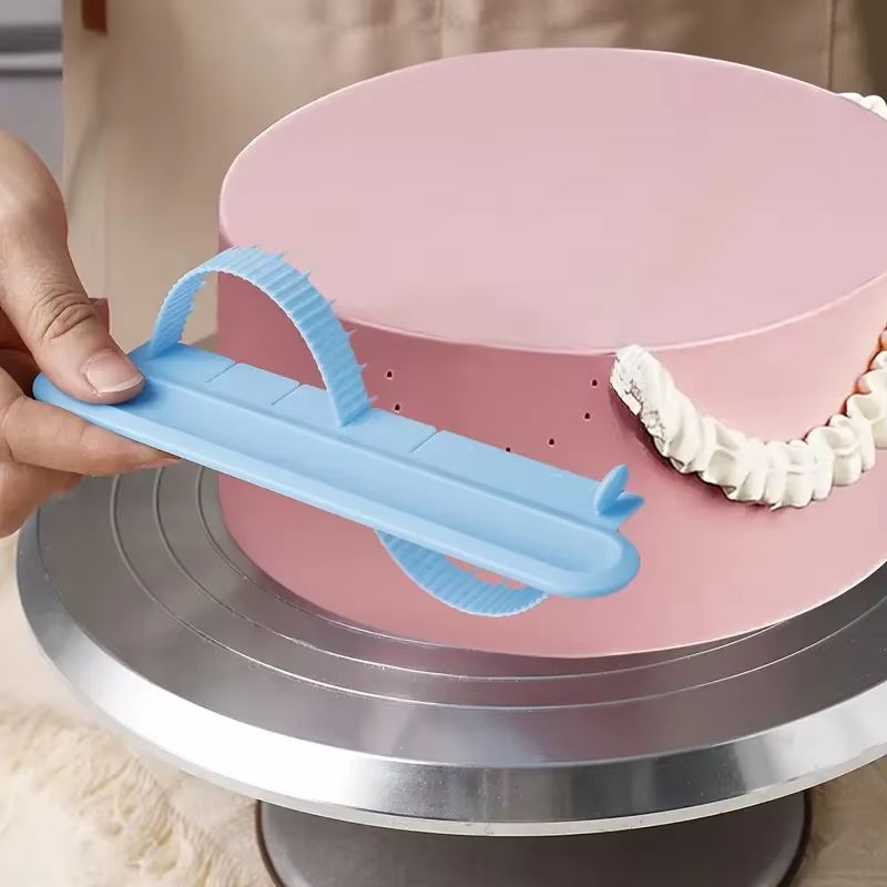 Precision Curved Cake Decorating Aid With Scale Ruler  Smart DIY Cream Skirt  Border Marker Tool 2