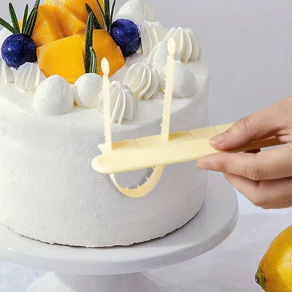 Precision Curved Cake Decorating Aid With Scale Ruler  Smart DIY Cream Skirt  Border Marker Tool 3