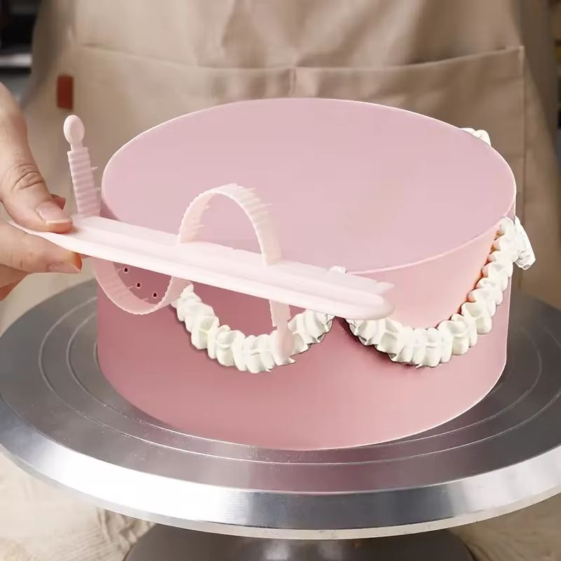 Precision Curved Cake Decorating Aid With Scale Ruler  Smart DIY Cream Skirt  Border Marker Tool 4