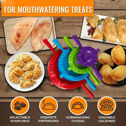 Precision ErgonomicHandle Dumpling  Pastry Maker Mold  MultiColor Kitchen Press Tool 4