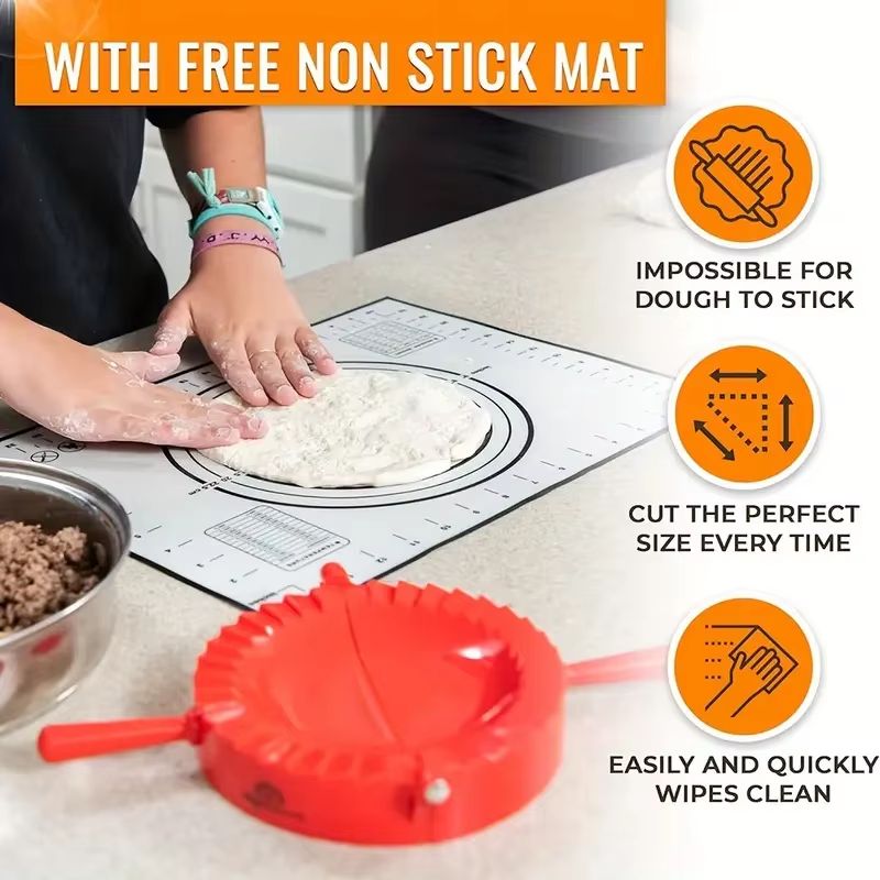 Precision ErgonomicHandle Dumpling  Pastry Maker Mold  MultiColor Kitchen Press Tool 5