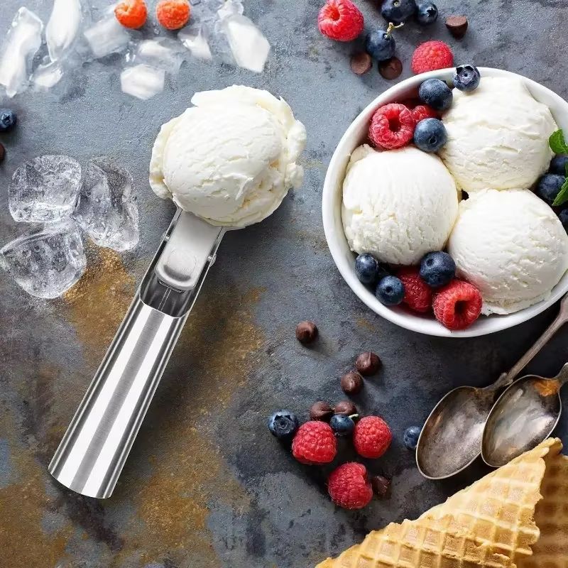 Premium Stainless Steel Ice Cream Scoop  Fruit Scoop  Multifunctional Kitchen Serving Tool 2