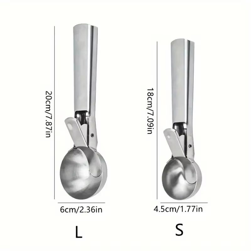 Premium Stainless Steel Ice Cream Scoop  Fruit Scoop  Multifunctional Kitchen Serving Tool 5